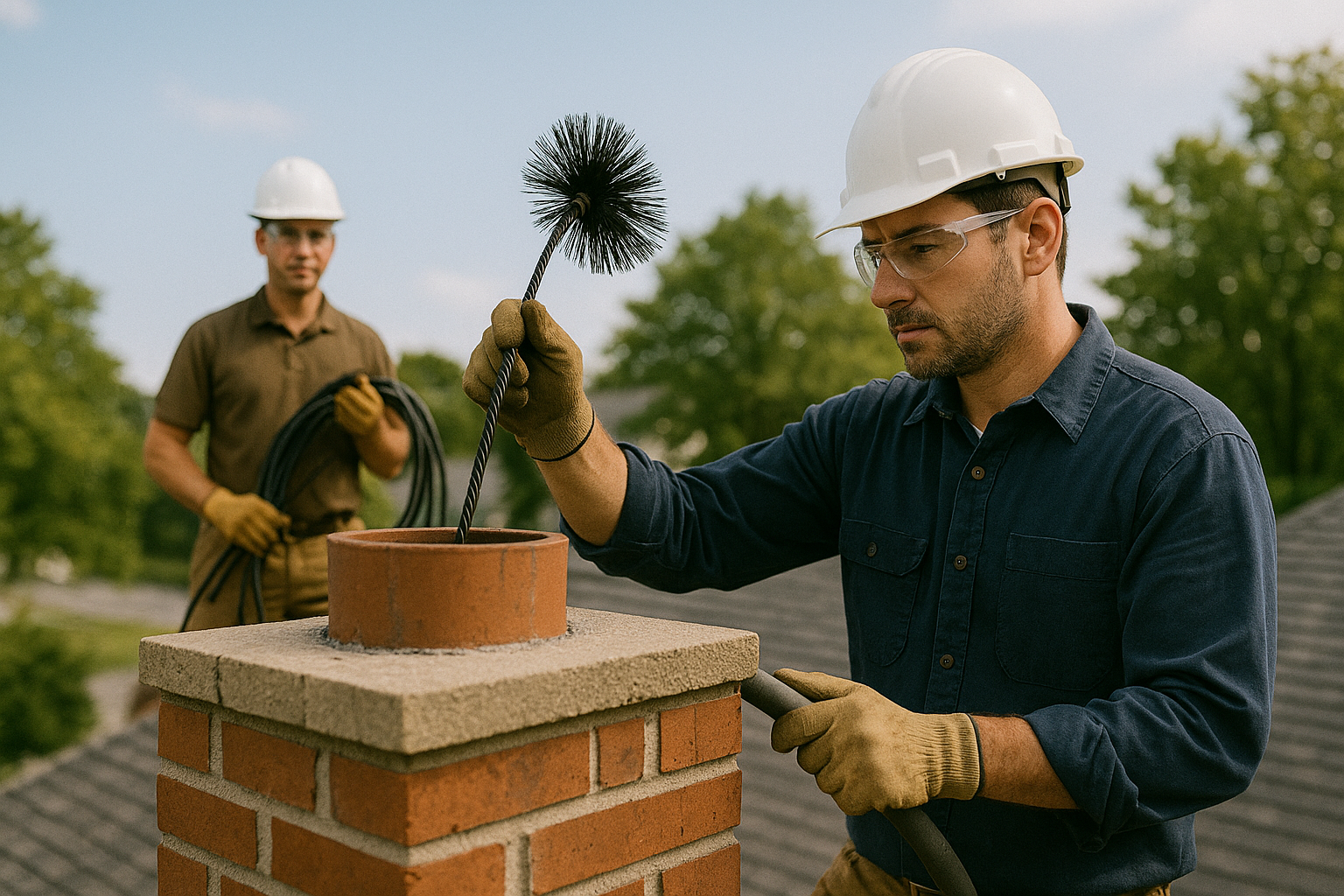Flushing a downspout